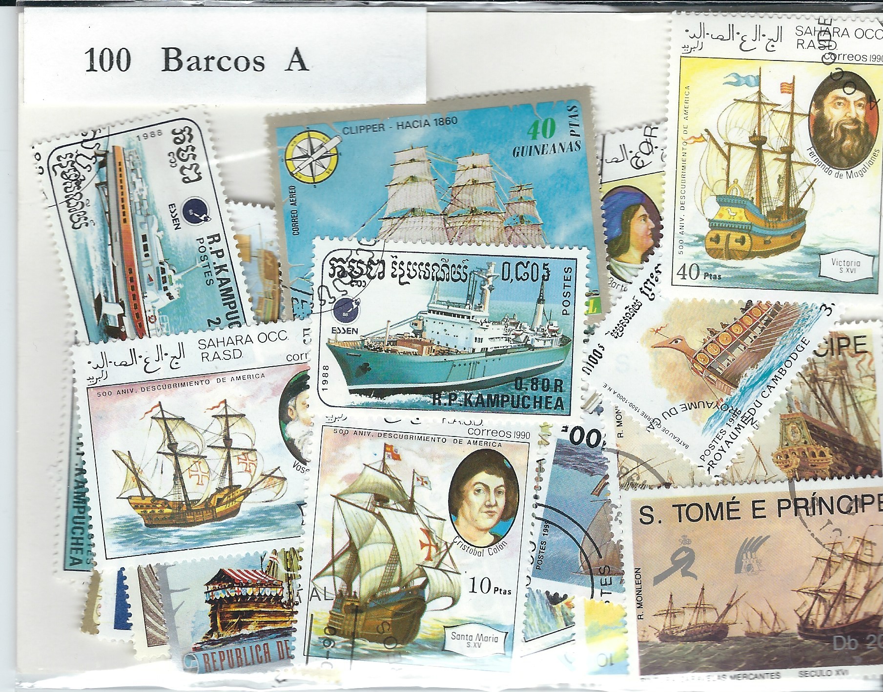 Fichas Temáticas Mundiales (100 sellos diferentes)